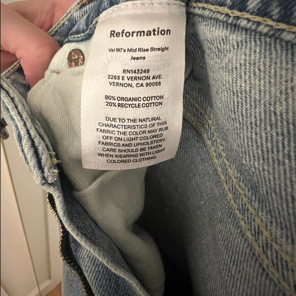 Reformation Val 90s Mid-Rise Straight-Leg Jeans (Size 31) - Picture 6 of 8